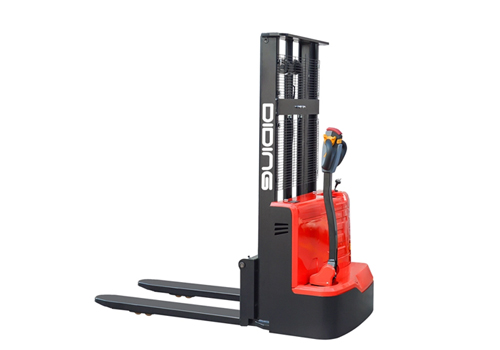 Warehouse Layout Optimization with Electric Pallet Stackers