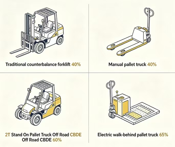 2T Stand On Pallet Truck Off Road CBDE and Comparison of Utilization Rates of Other Equipment Locations.png